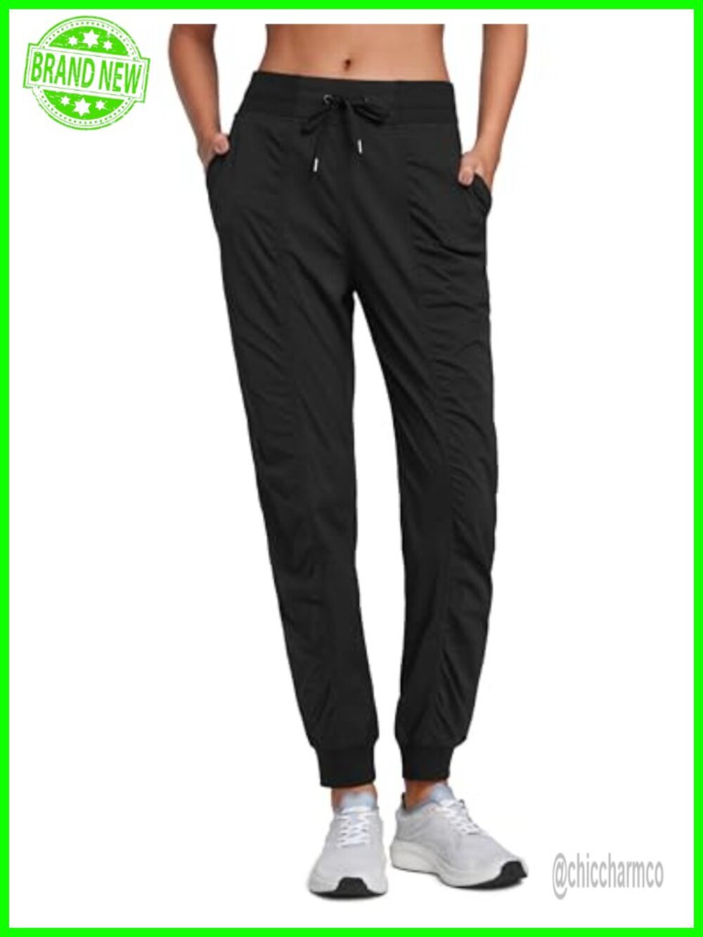 Lightweight Pinstripe Joggers with Side Pockets for Workout and Lounge